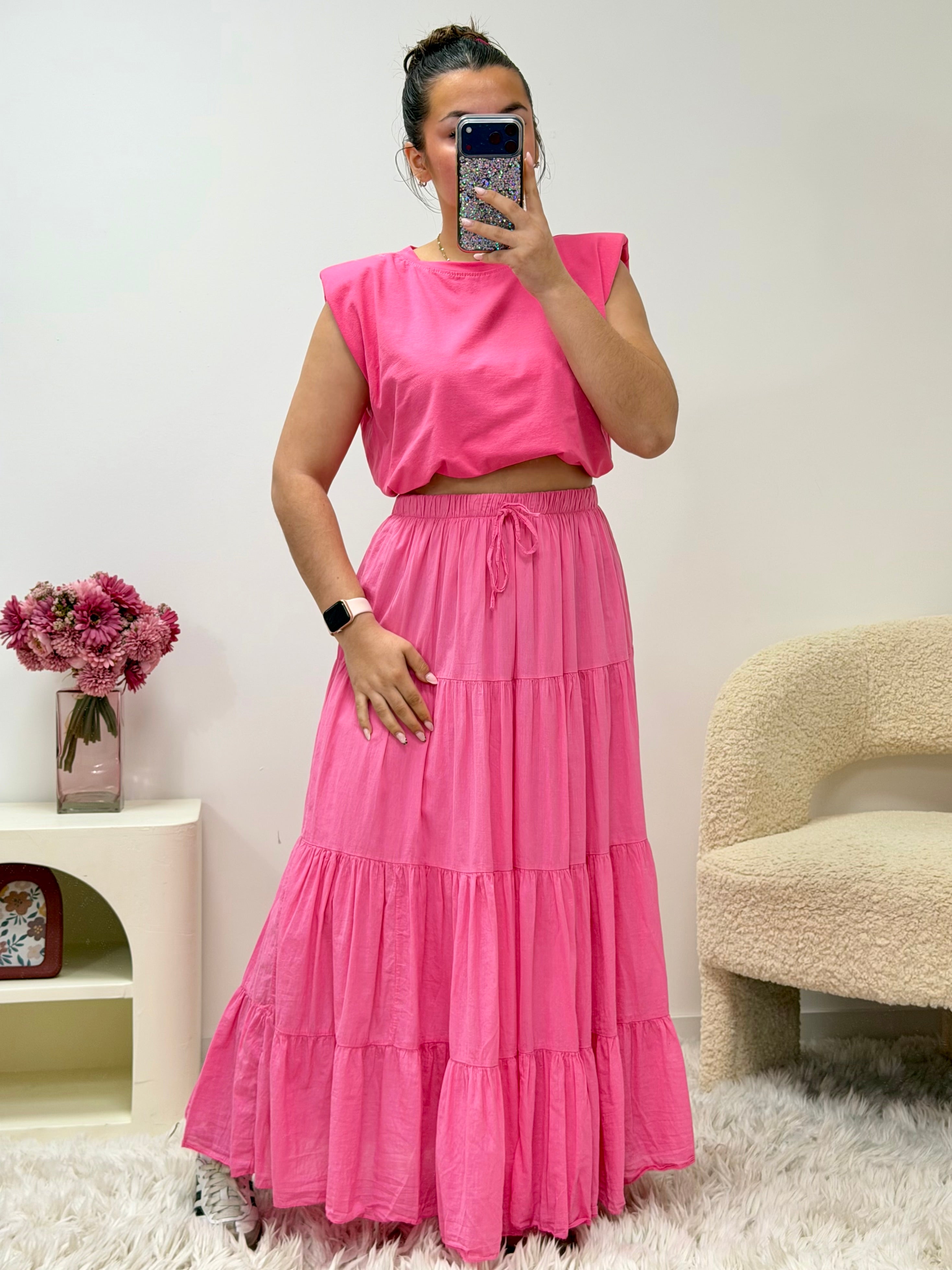 jupe Jupe en coton CÔME rose dsclothes