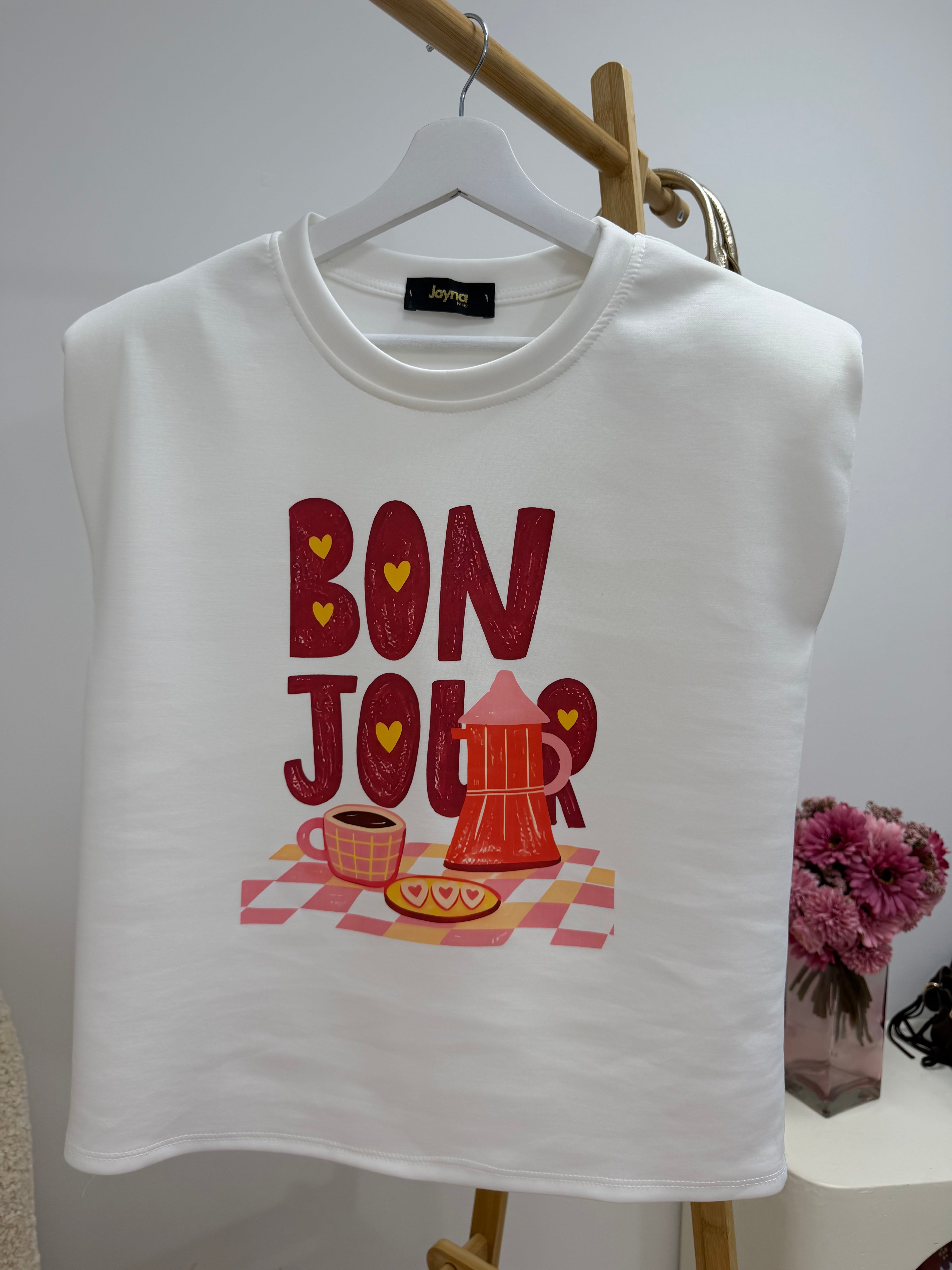 tshirt T-shirt Bonjour dsclothes