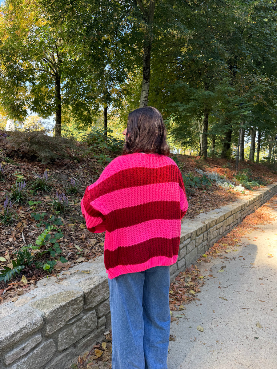 Gilet Marilou rose/rouge dsclothes