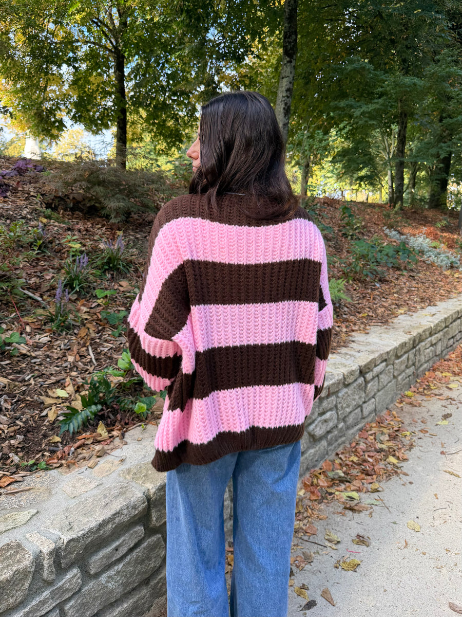 Gilet Marilou rose/marron dsclothes