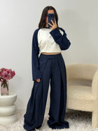 pantalon Pantalon AVA bleu marine (spécial GRANDE) dsclothes