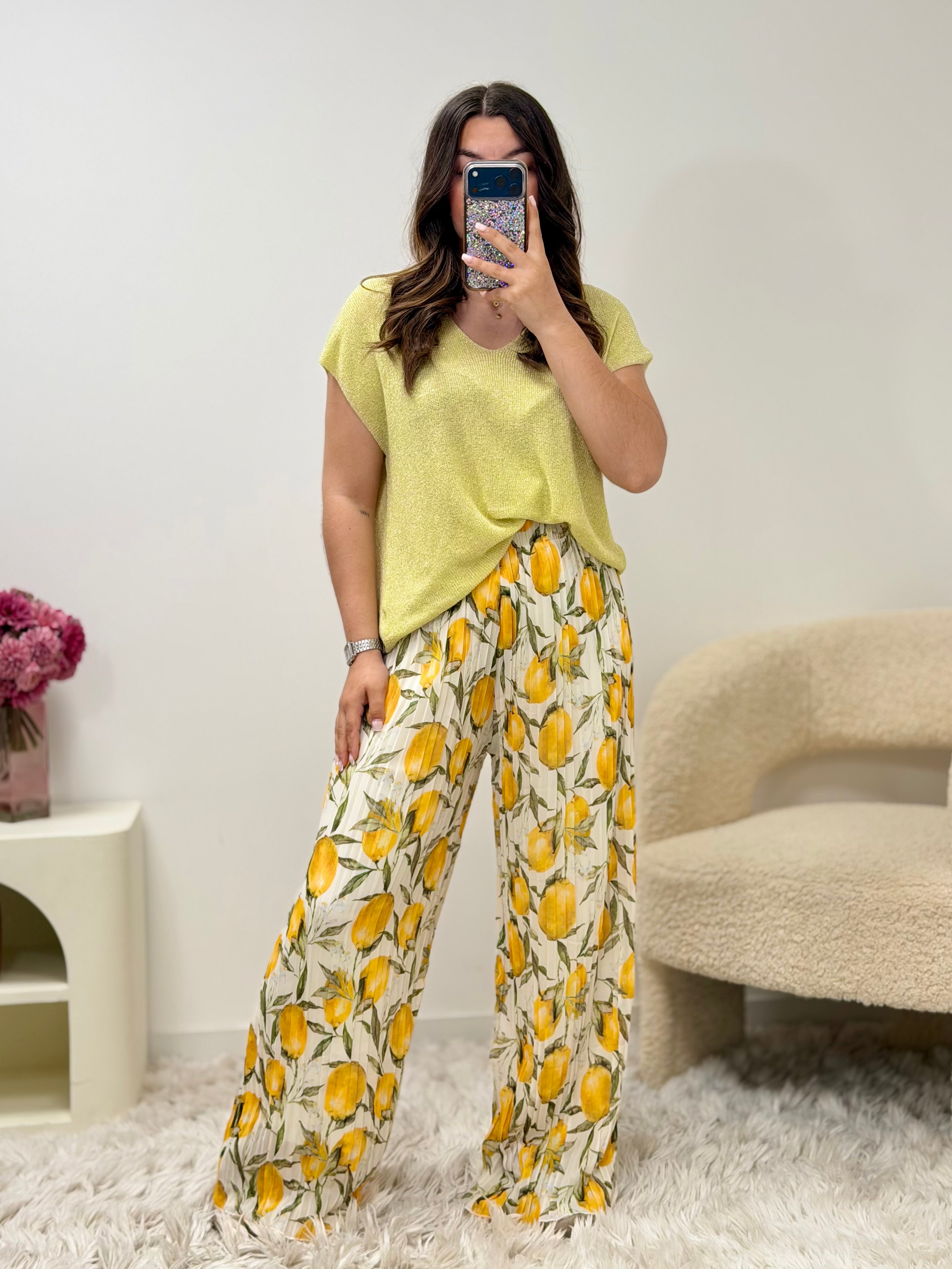 pantalon pantalon MIRA citron dsclothes