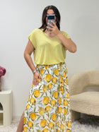 haut Haut à paillettes jaune dsclothes