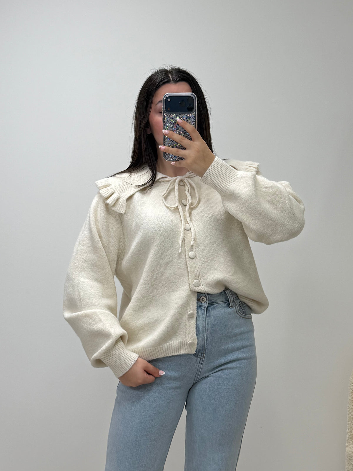 gilet cardigan ANNA écru dsclothes