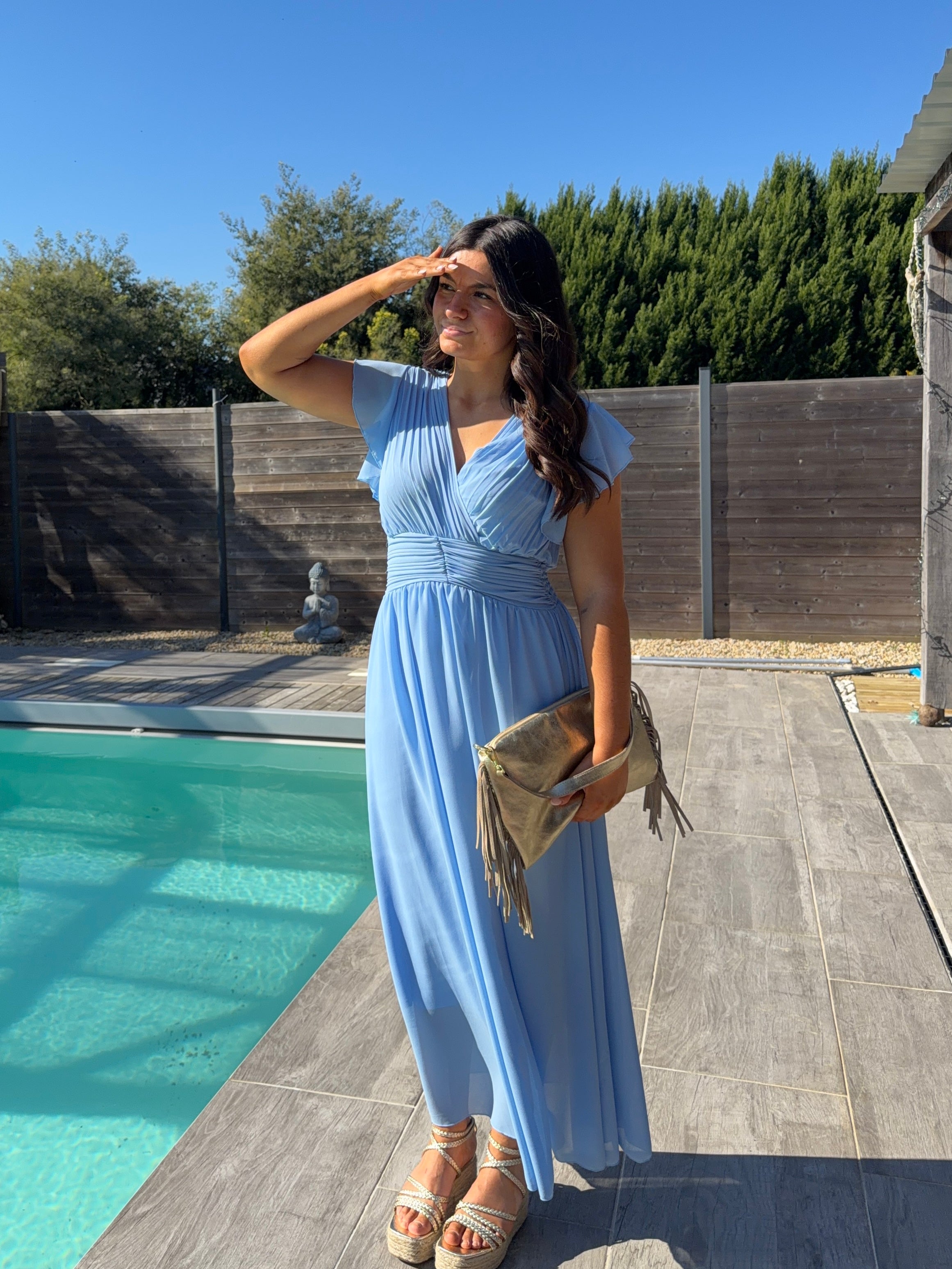 robe Robe ÉVA bleu ciel dsclothes